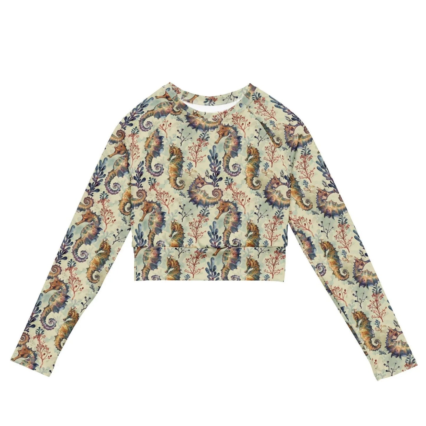 Seahorse Haven Eco Cropped Rash Guard - Salinity Swimwear