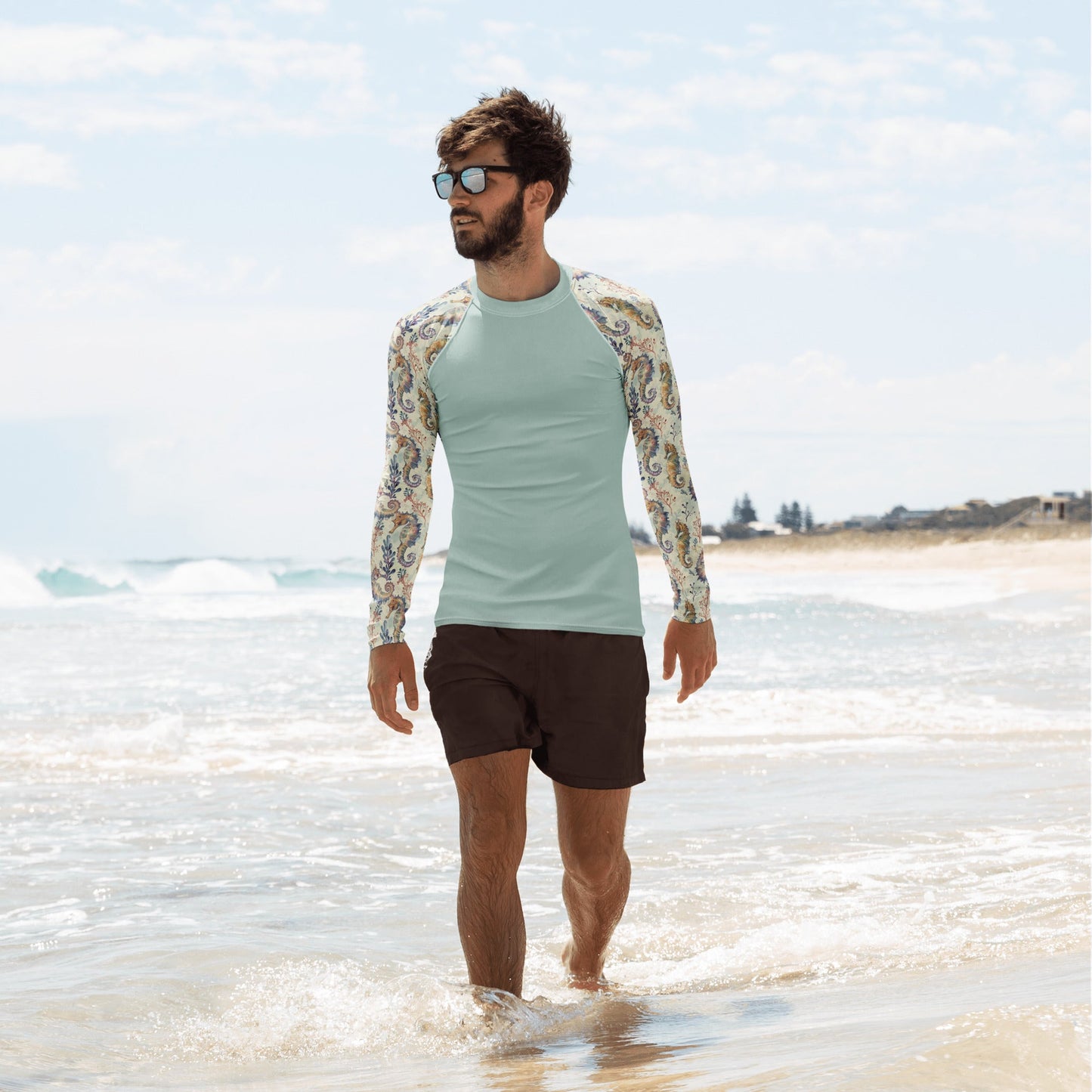 Salinity Swimwear Seahorse Haven Men's Rash Guard Rash Guard