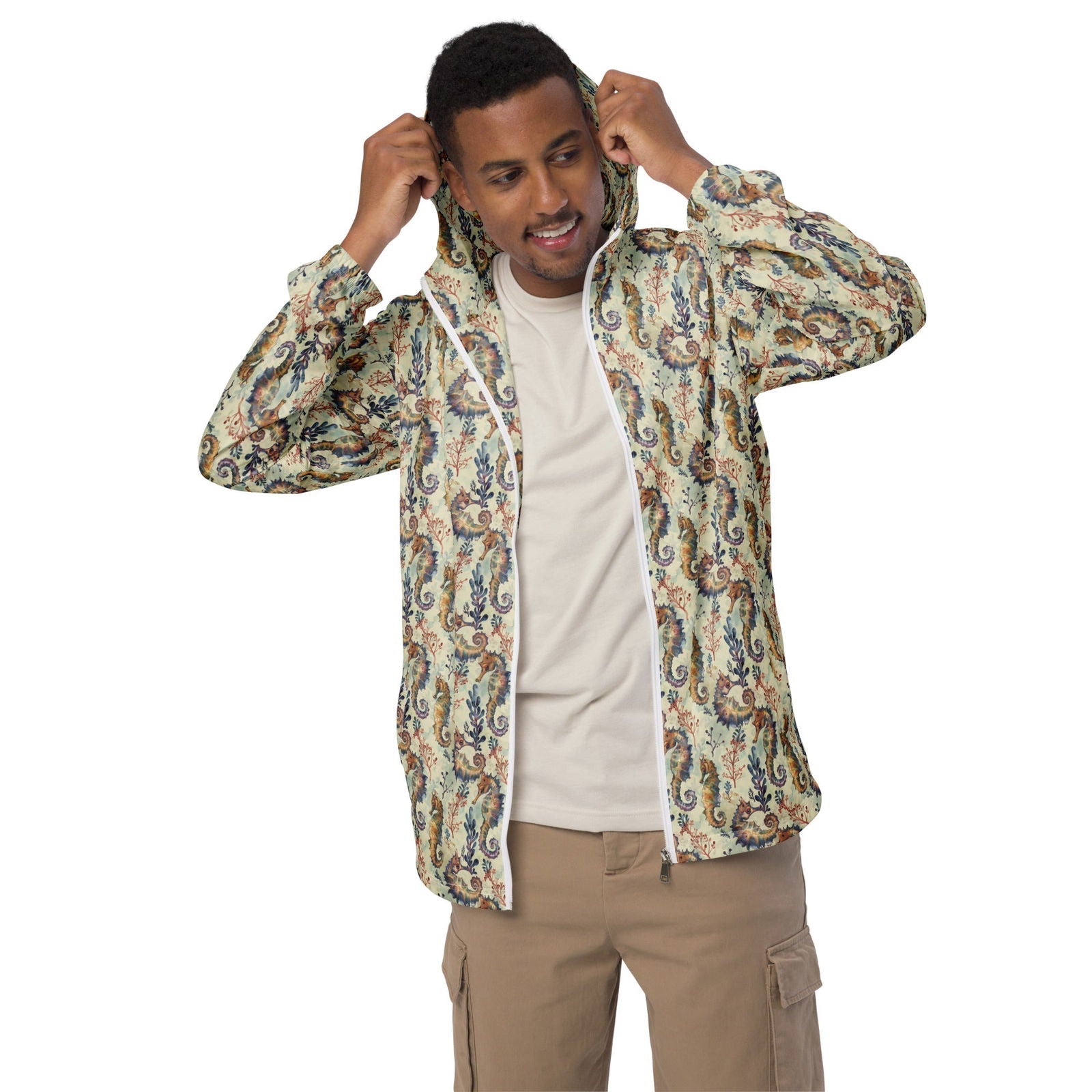 Seahorse Haven Men’s windbreaker - Salinity Swimwear