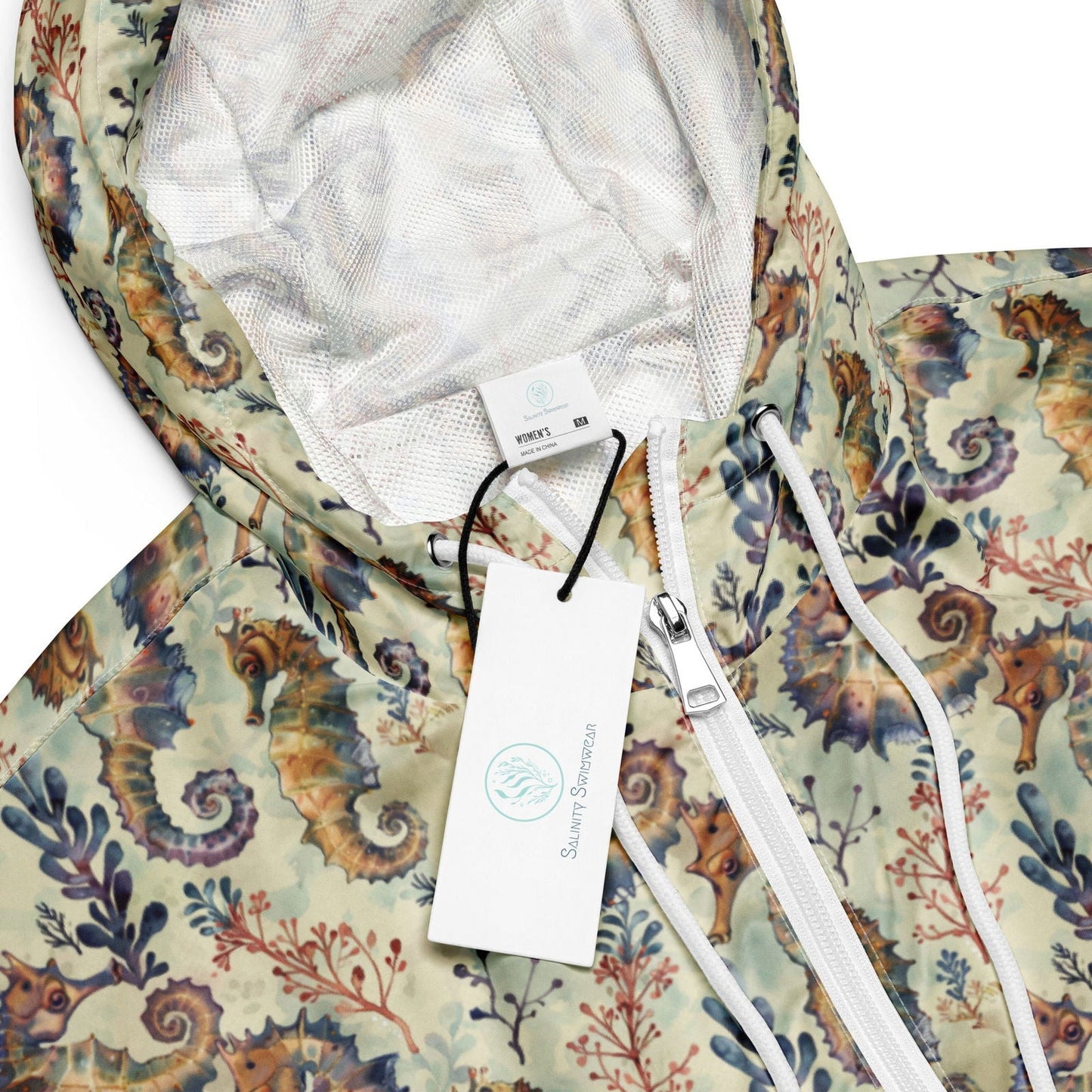 Seahorse Haven Women’s cropped Windbreaker - Salinity Swimwear