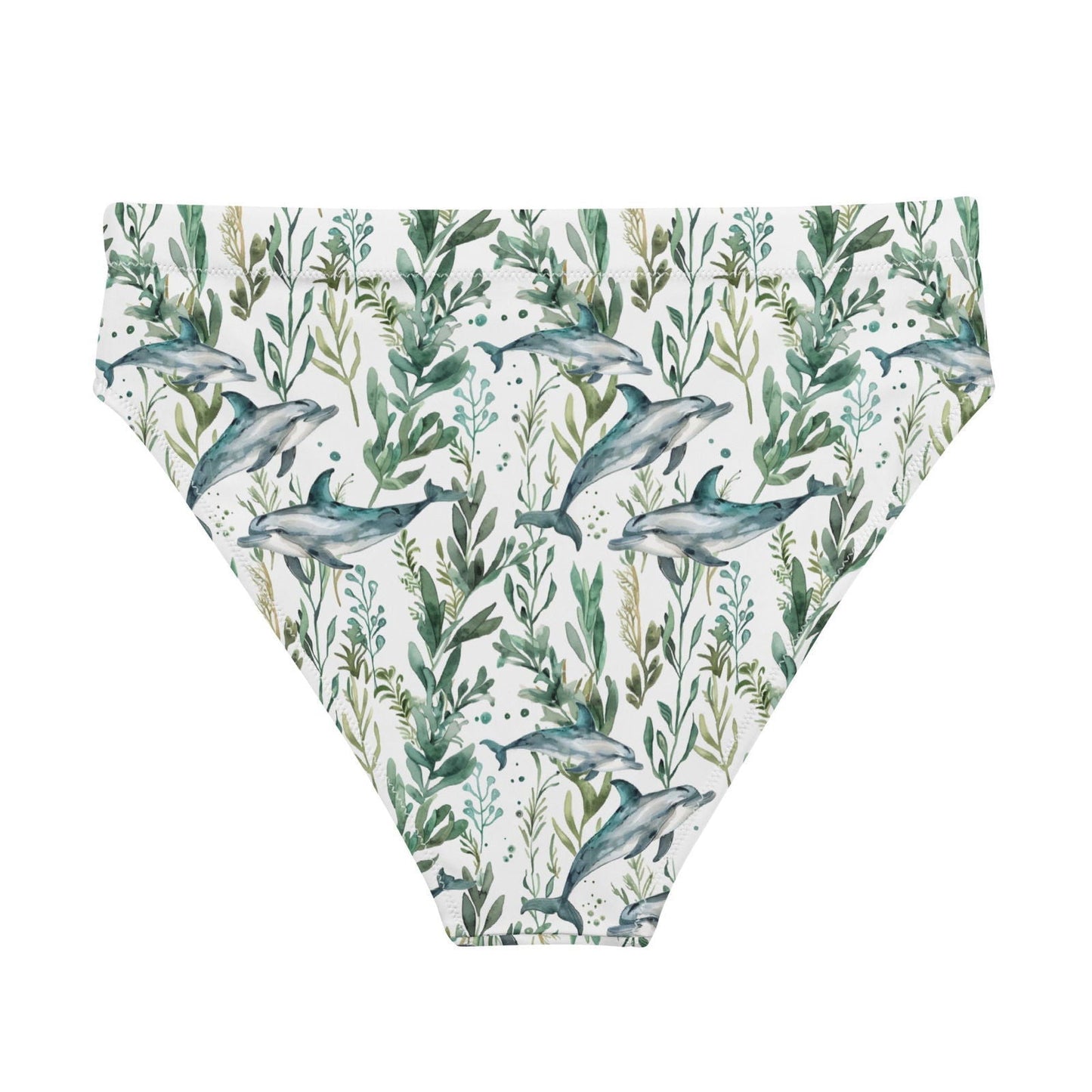 Salinity Swimwear Seascape Dolphin Eco High - Waisted Bikini Bottom Bikini Bottom