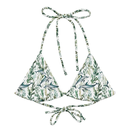 Seascape Dolphin Eco String Bikini Top - Salinity Swimwear