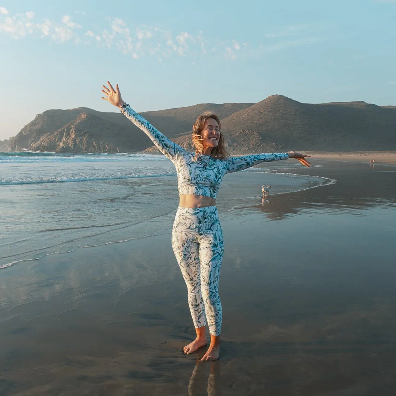 Seascape Dolphin Eco Cropped Rash Guard - Salinity Swimwear