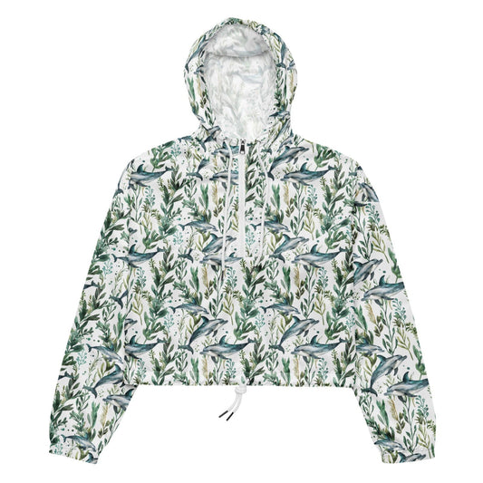 Seascape Dolphin Women’s cropped Windbreaker - Salinity Swimwear