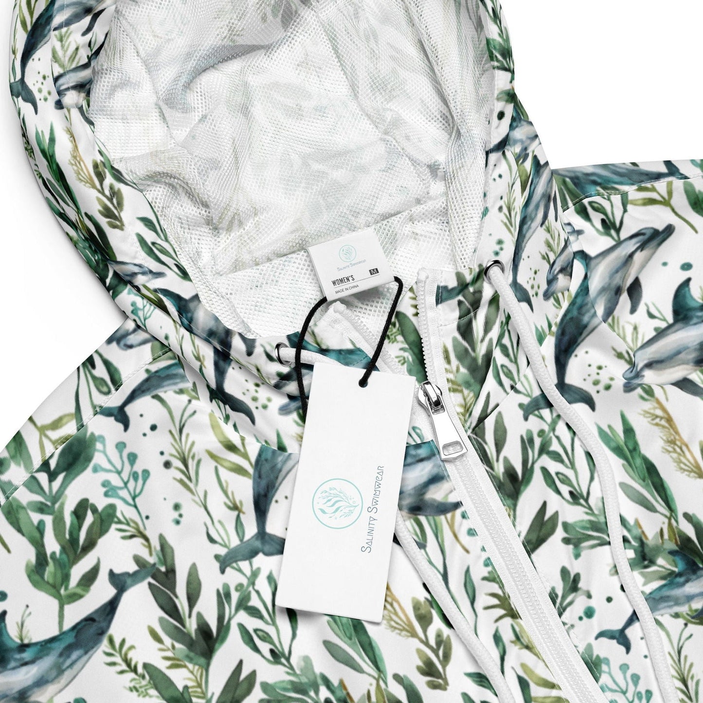 Salinity Swimwear Seascape Dolphin Women’s cropped Windbreaker Windbreaker