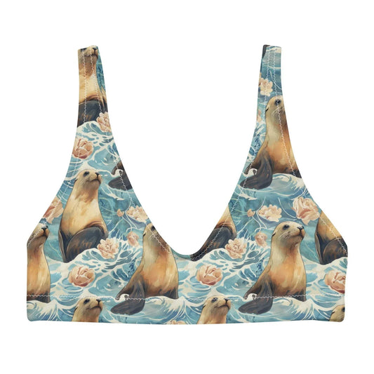 Seaside Sea Lion Eco Bikini Top - Salinity Swimwear