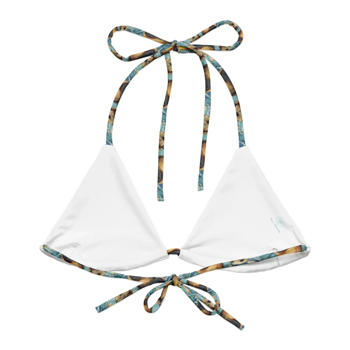 Seaside Sea Lion Eco String Bikini Top - Salinity Swimwear