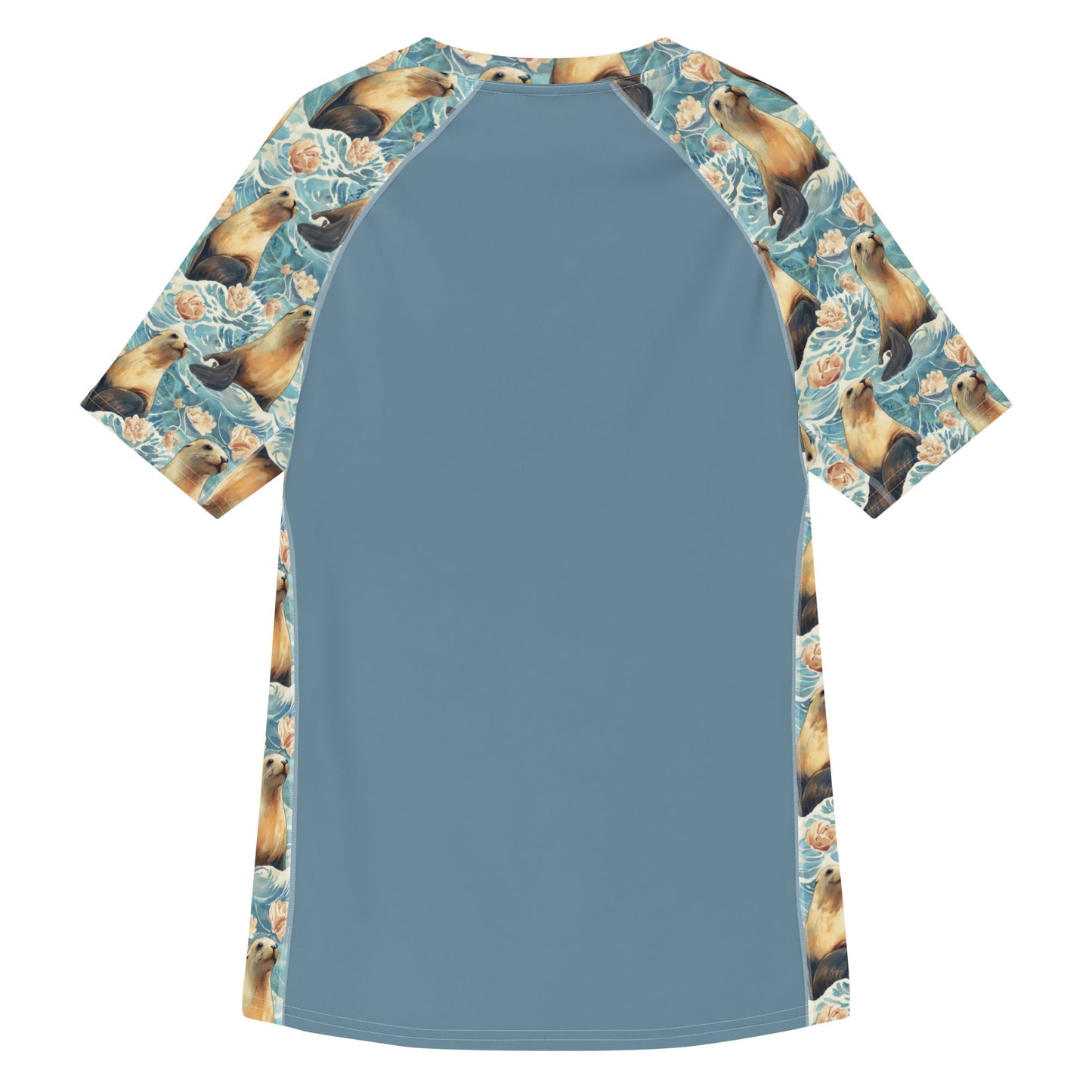 Salinity Swimwear Seaside Sea Lion Men’s Short Sleeve Swim Shirt Rash Guard