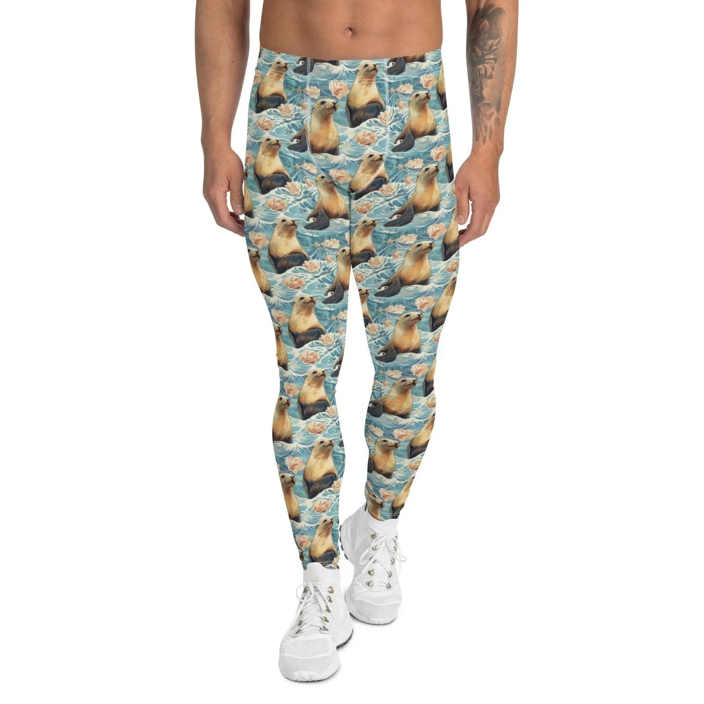 Seaside Sea Lion Men's Swim Leggings - Salinity Swimwear