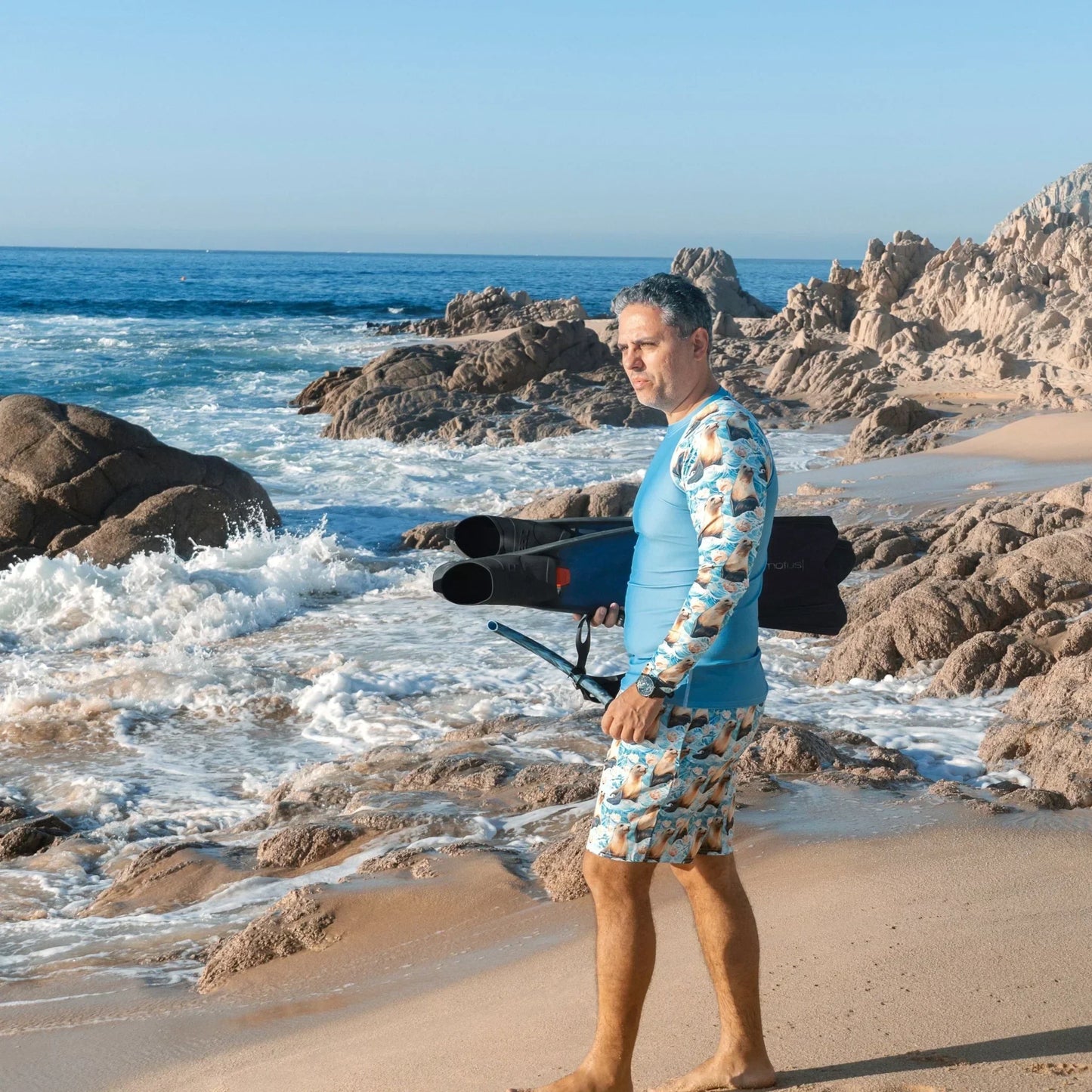 Seaside Sea Lion Men's Swim Trunks - Salinity Swimwear