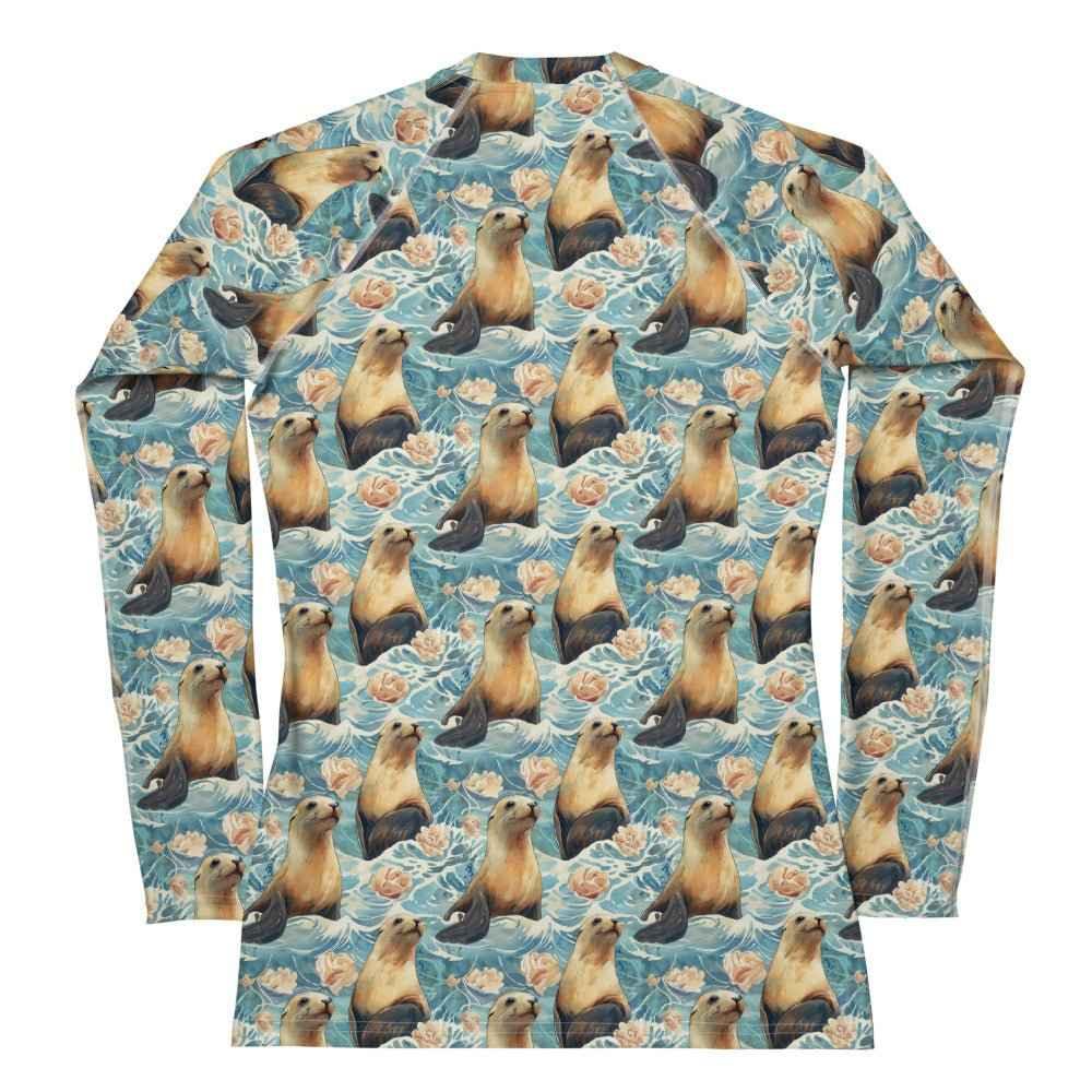 Seaside Sea Lion Women's Rash Guard - Salinity Swimwear