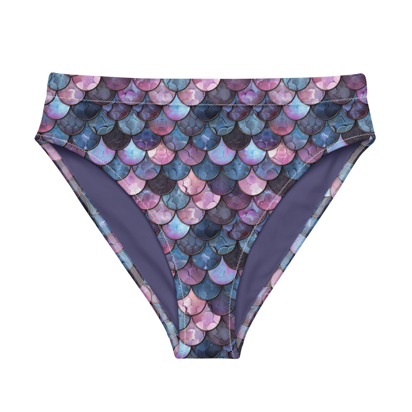 Shadowy Sea Siren Eco High-Waisted Bikini Bottom - Salinity Swimwear