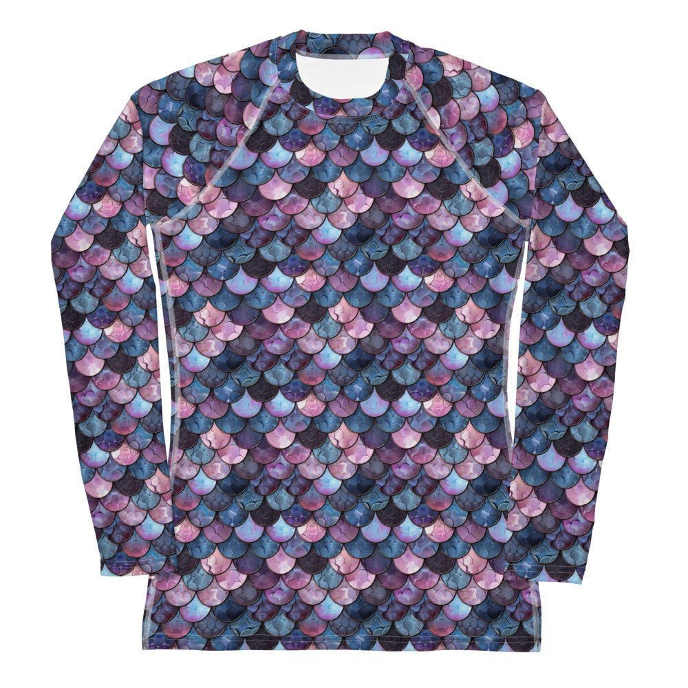 Shadowy Sea Siren Rash Guard Long Sleeve Mermaid UPF Shirt
