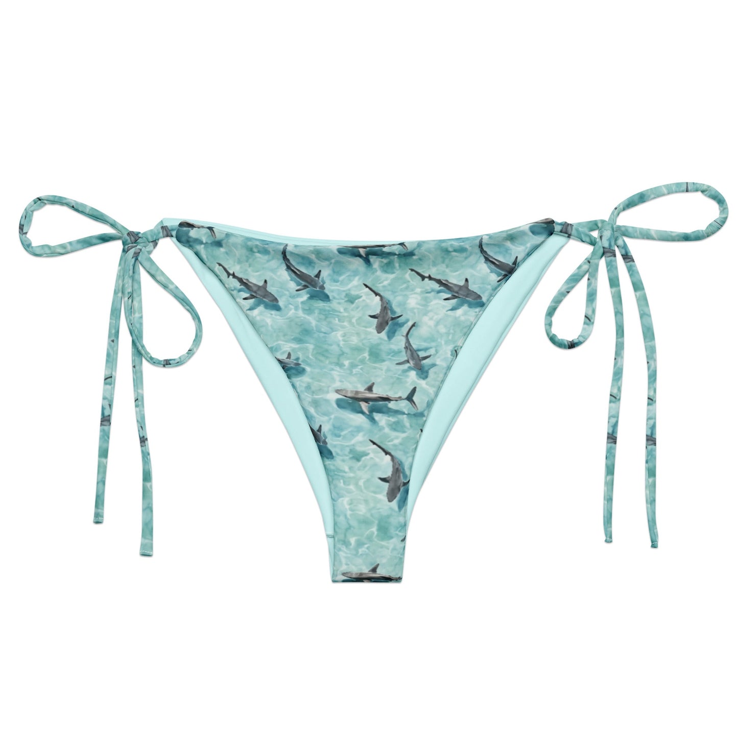 Salinity Swimwear Shark Watch Eco String Bikini Bottom Bikini Bottom