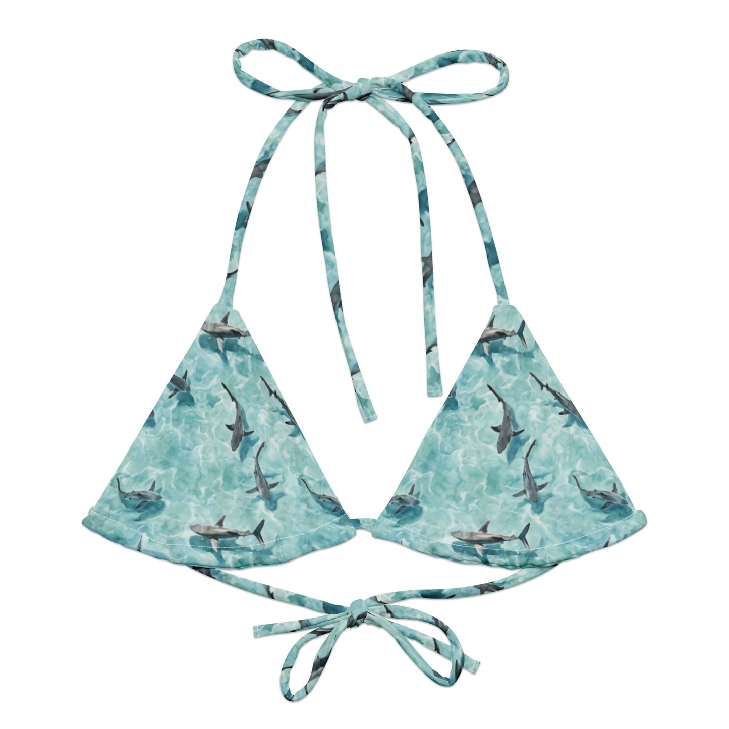 Salinity Swimwear Shark Watch Eco String Bikini Top Bikini Top