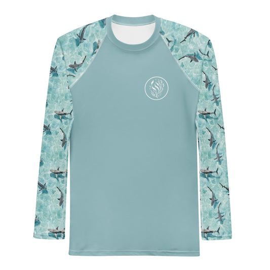 Shark Watch Men's Rash Guard - Salinity Swimwear
