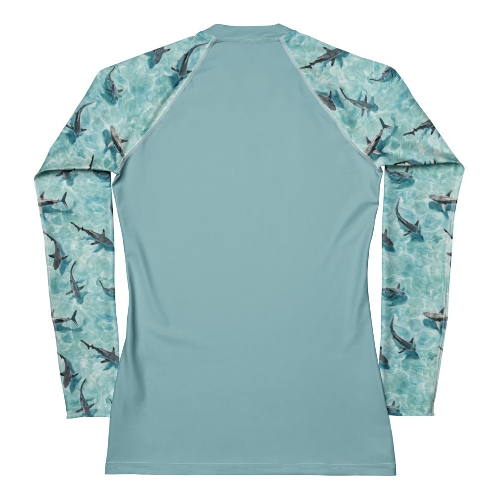 Salinity Swimwear Shark Watch Women's Rash Guard Solid Rash Guard