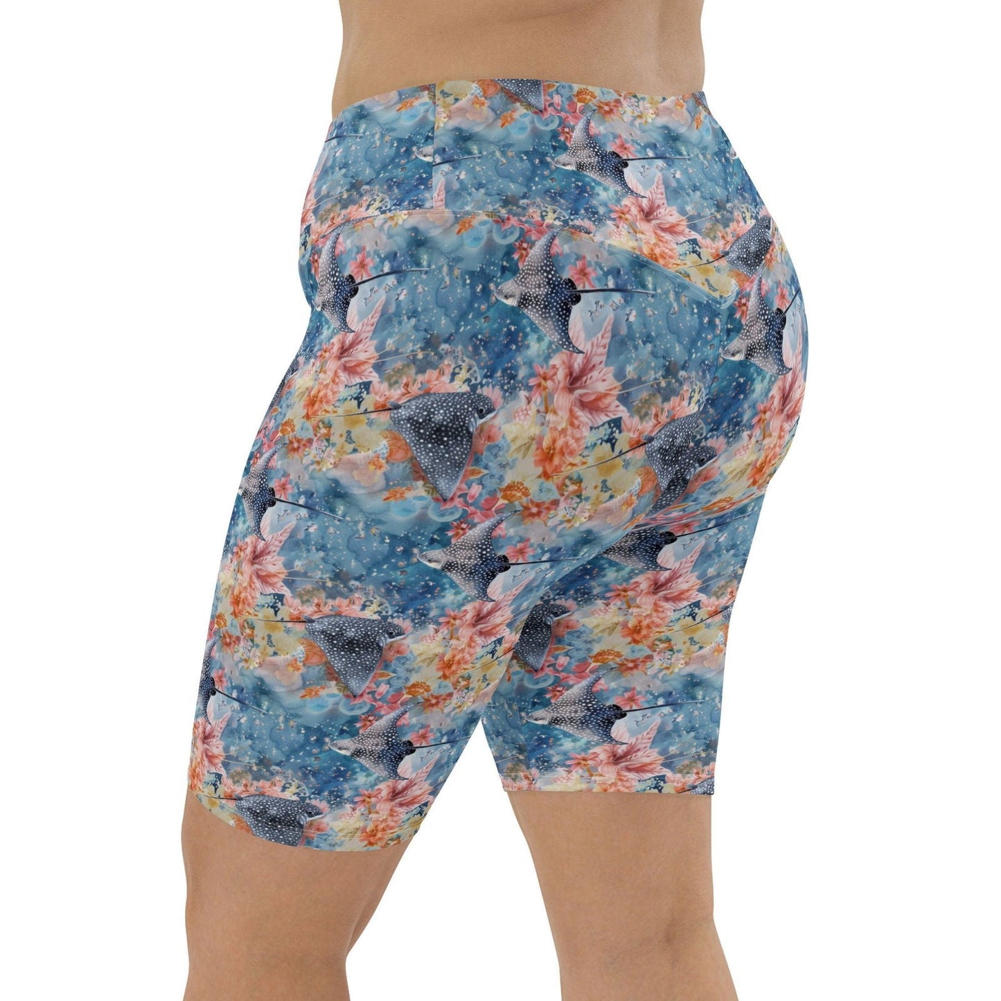 Salinity Swimwear Spotted Eagle Ray 8" Inch Dive Shorts Shorts