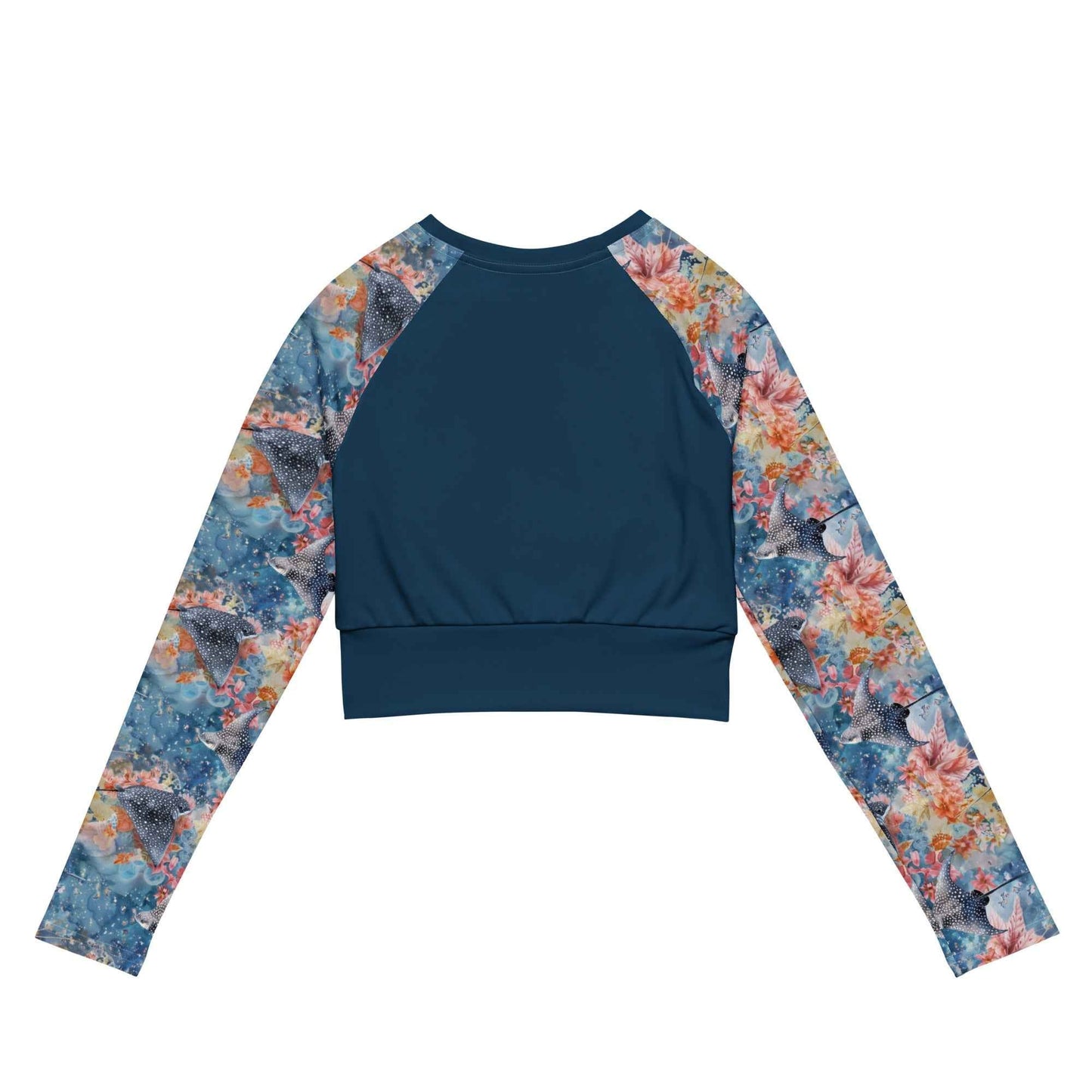 Salinity Swimwear Spotted Eagle Ray Eco Cropped Rash Guard Solid Cropped Rash Guard