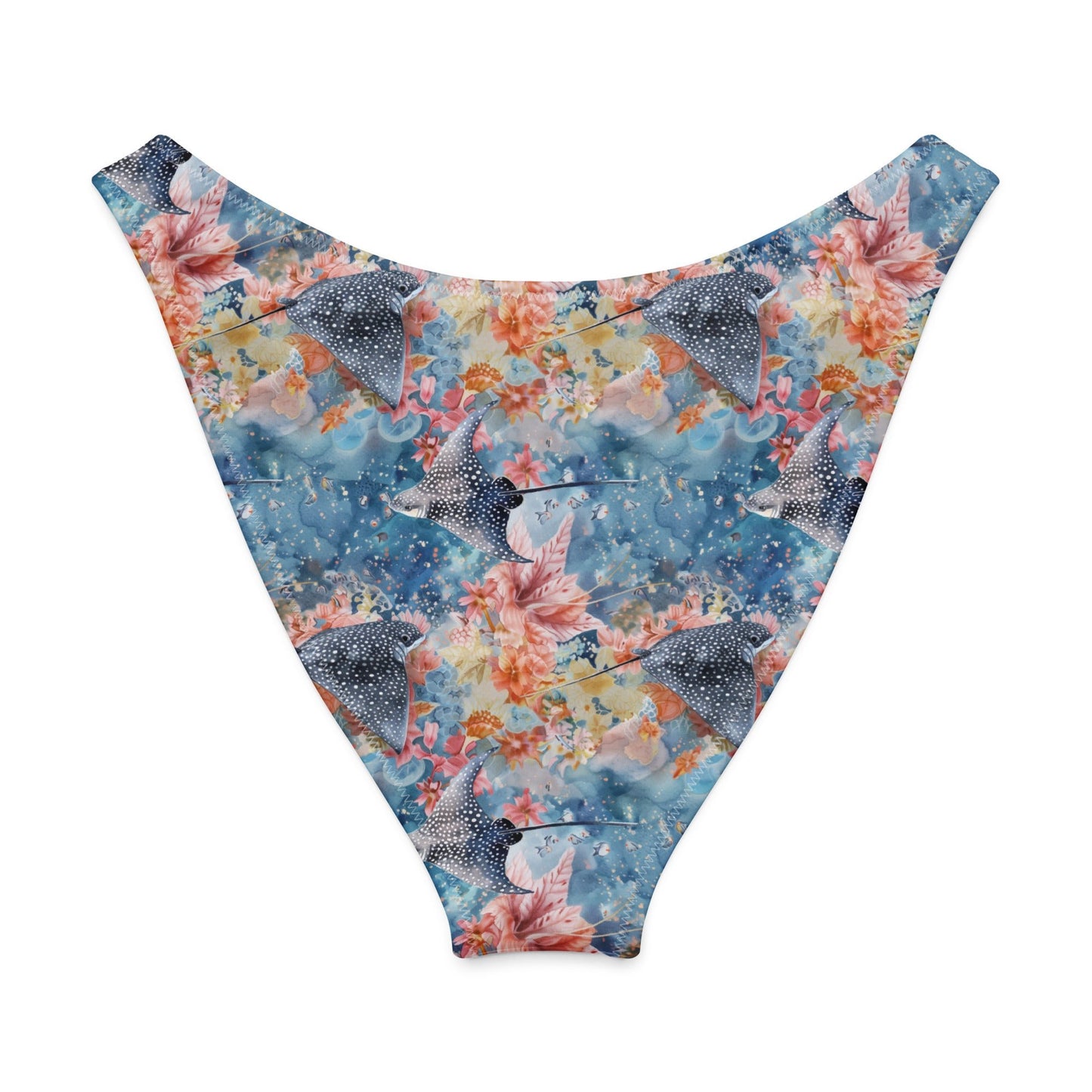 Salinity Swimwear Spotted Eagle Ray Eco High - Leg Cheeky Bikini Bottom Bikini Bottom