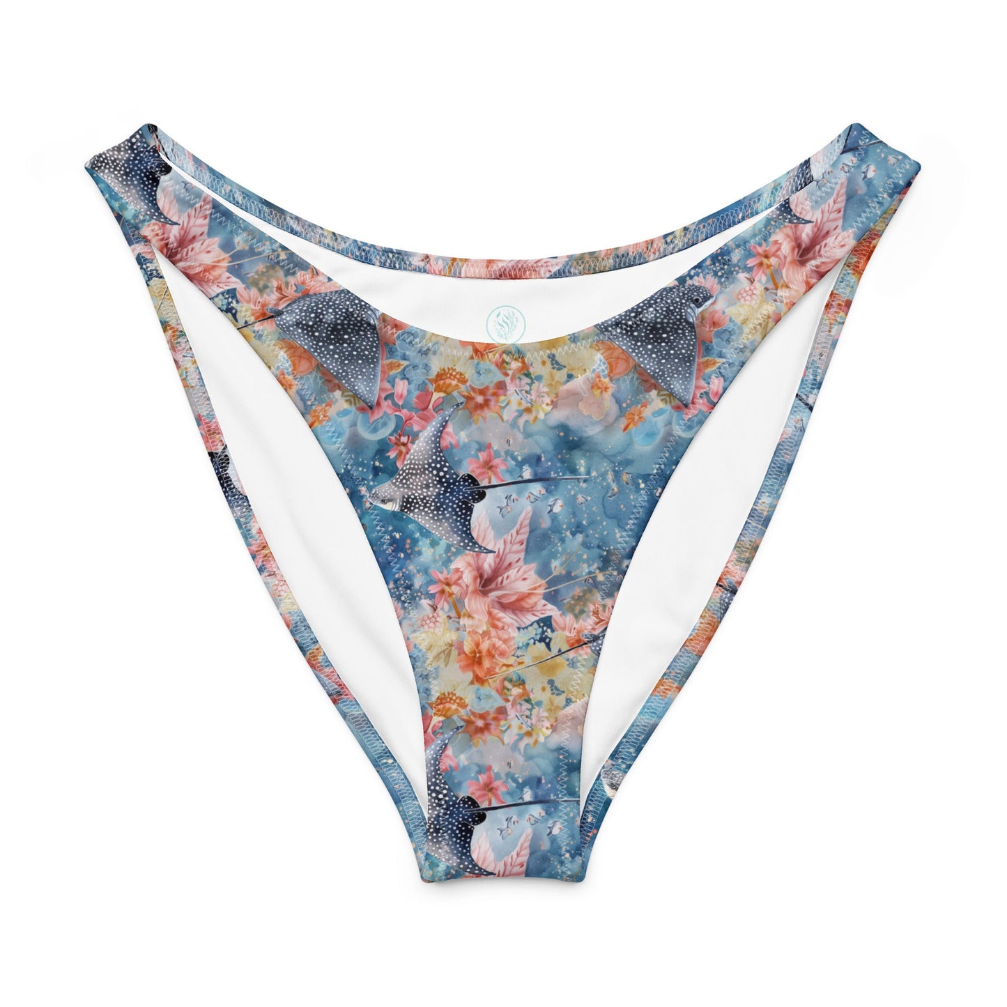 Salinity Swimwear Spotted Eagle Ray Eco High - Leg Cheeky Bikini Bottom Bikini Bottom