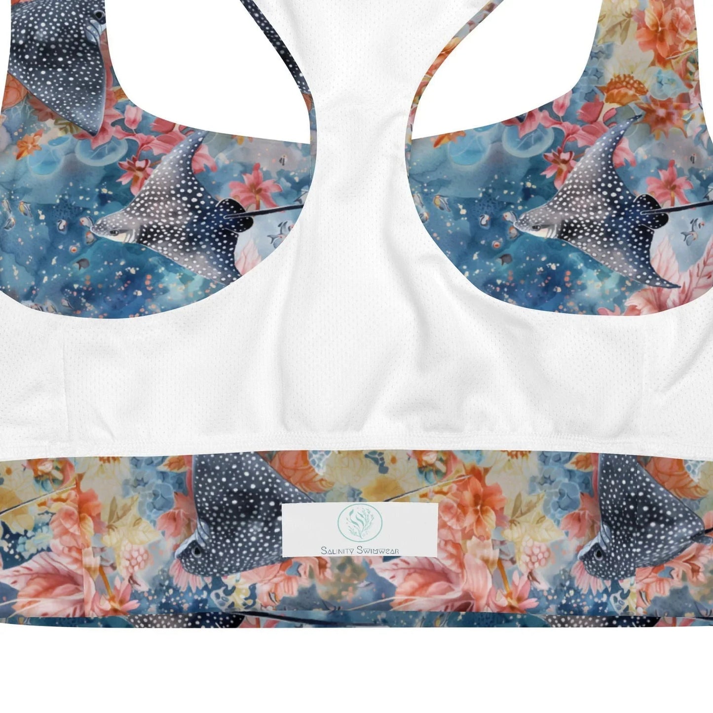 Spotted Eagle Ray Eco Sports Bra Top - Salinity Swimwear