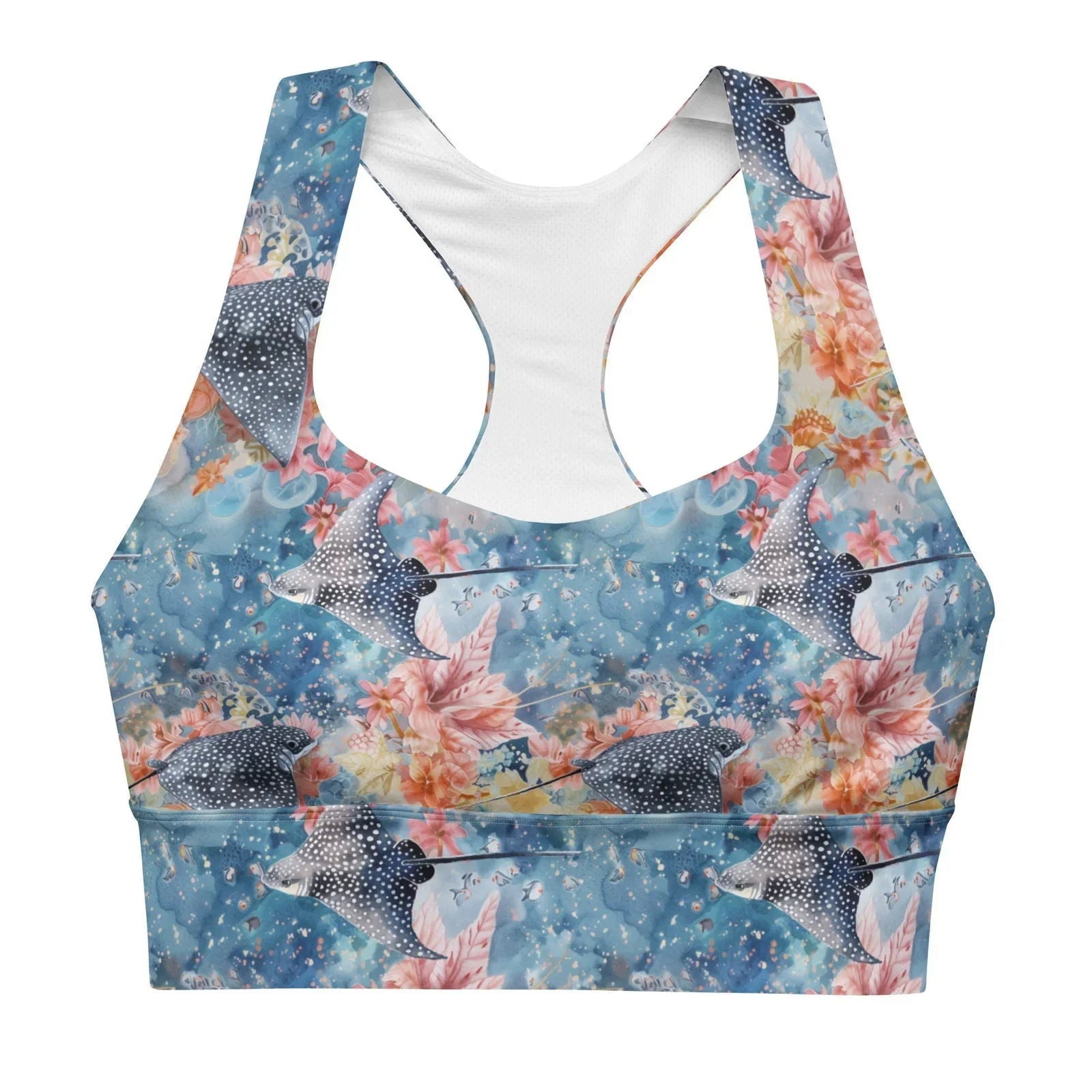 Spotted Eagle Ray Eco Sports Bra Top - Salinity Swimwear