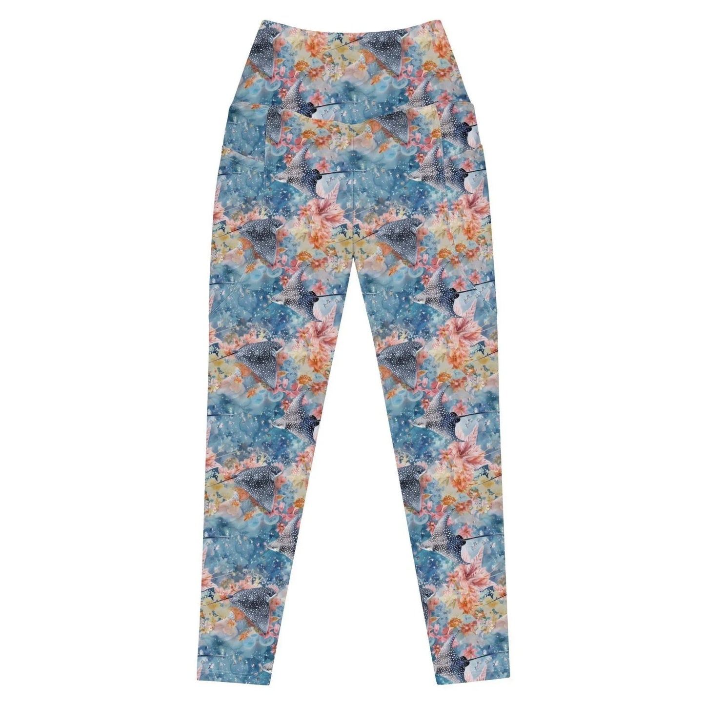 Spotted Eagle Ray Eco Swim Leggings With Pockets - Salinity Swimwear