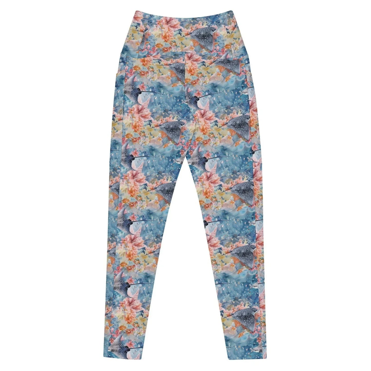 Spotted Eagle Ray Eco Swim Leggings With Pockets - Salinity Swimwear
