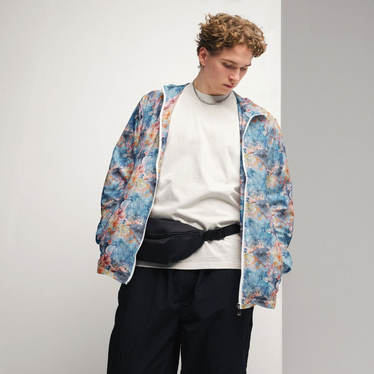Salinity Swimwear Spotted Eagle Ray Men’s windbreaker Windbreaker