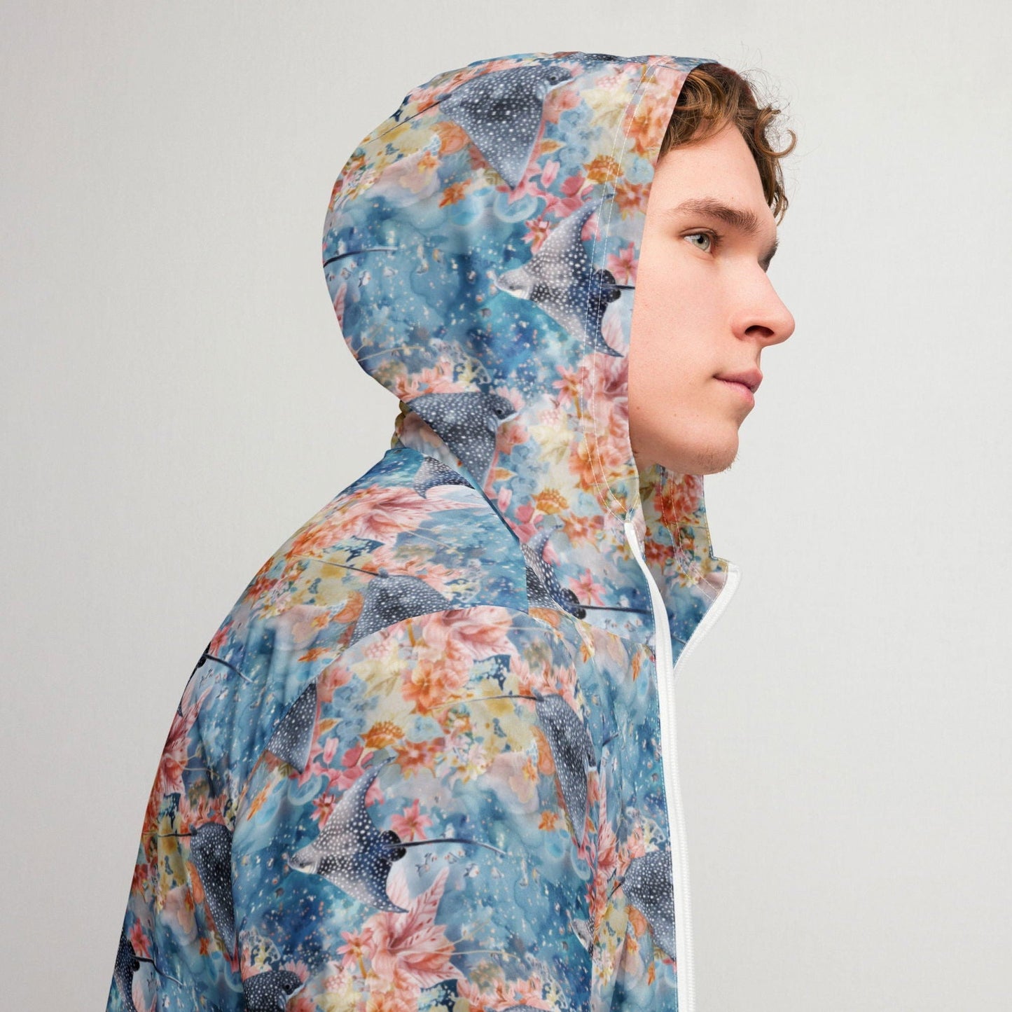 Salinity Swimwear Spotted Eagle Ray Men’s windbreaker Windbreaker