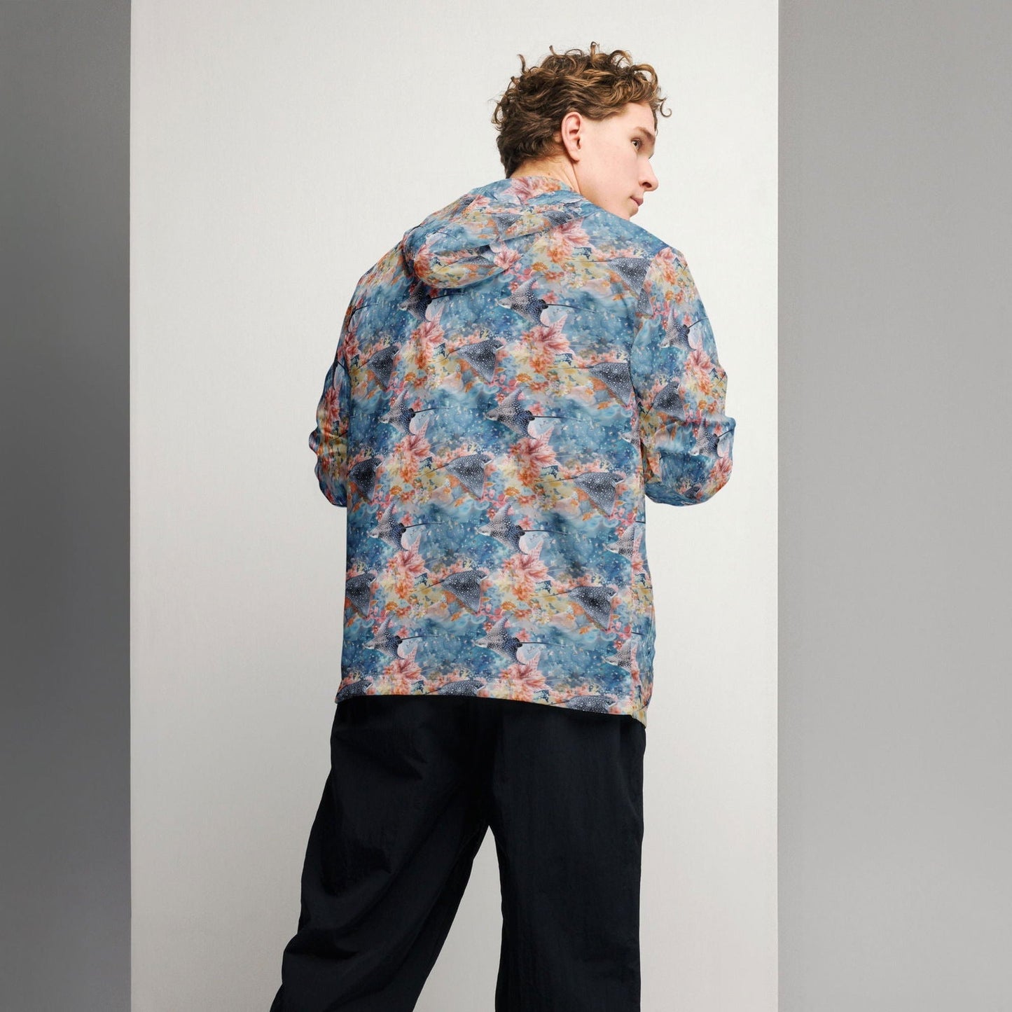 Salinity Swimwear Spotted Eagle Ray Men’s windbreaker Windbreaker