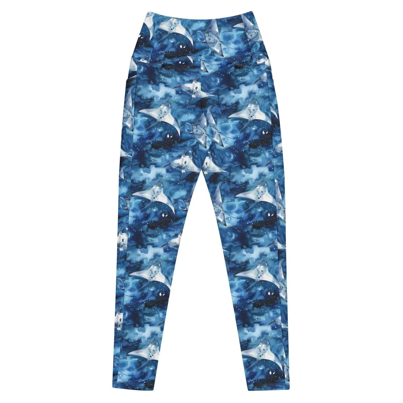 Starry Manta Ray Eco Swim Leggings With Pockets - Salinity Swimwear