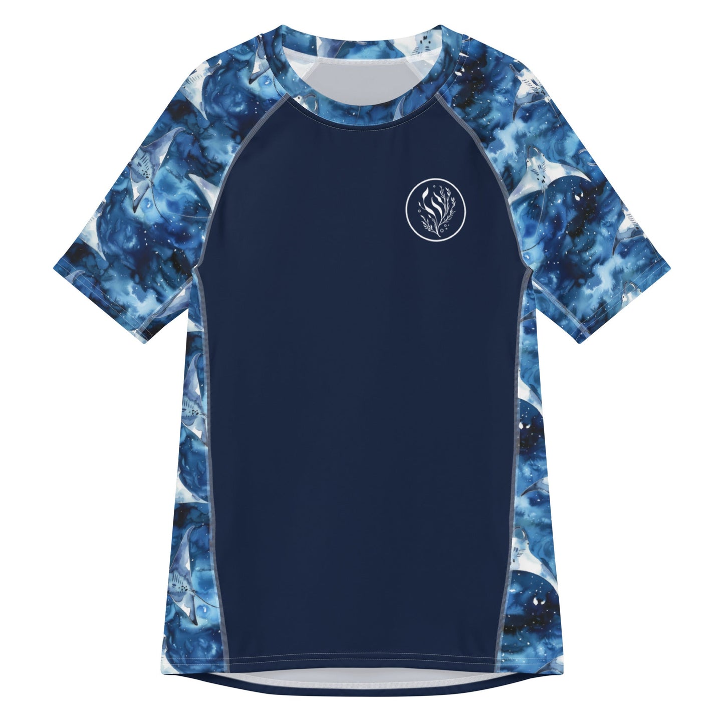Starry Manta Ray Men’s Short Sleeve Swim Shirt - Salinity Swimwear