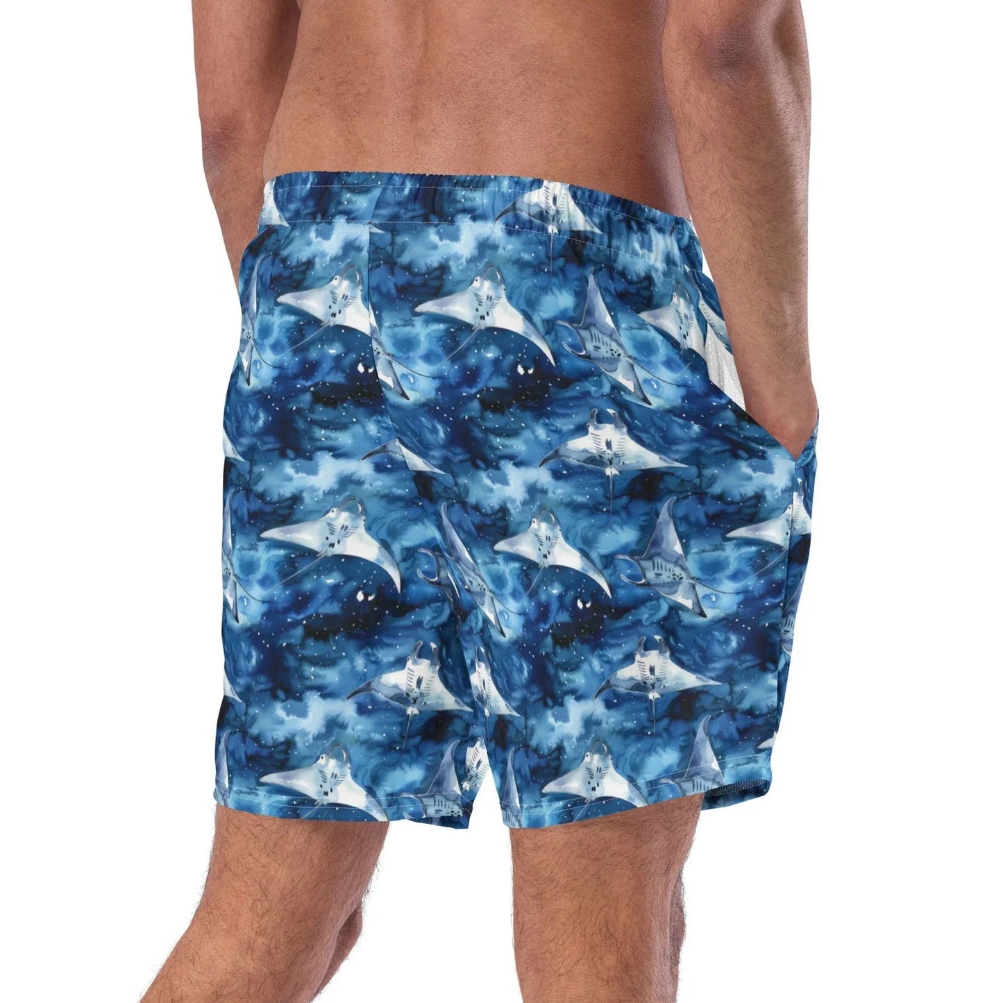 Starry Manta Ray Men's Swim Trunks - Salinity Swimwear