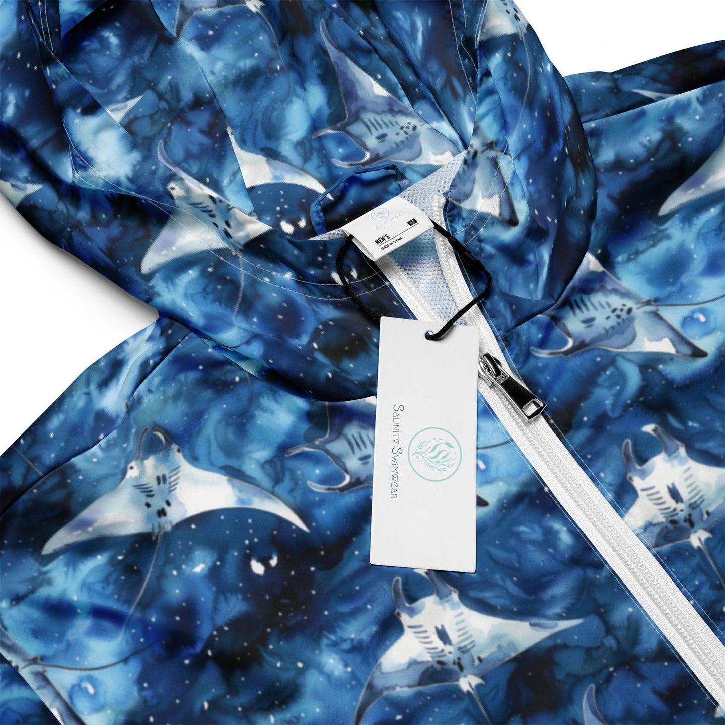 Salinity Swimwear Starry Manta Ray Men’s Windbreaker Windbreaker