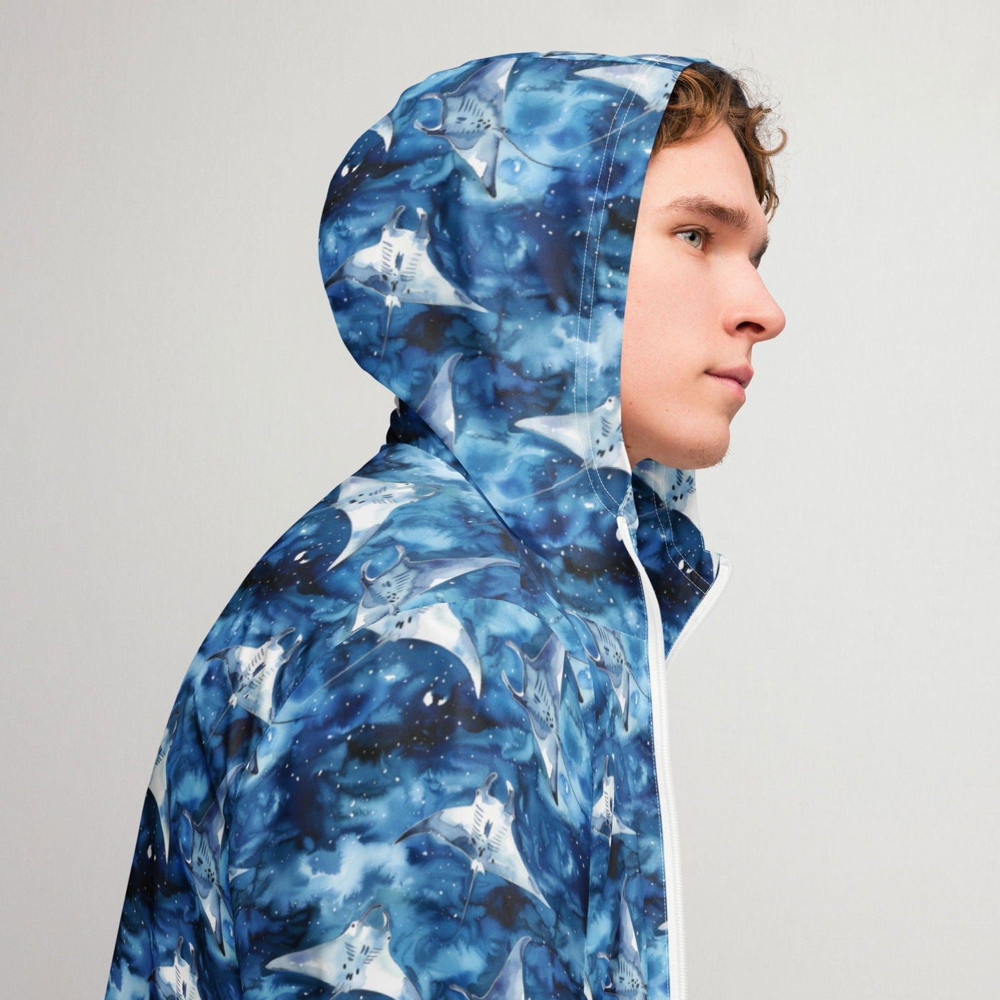 Salinity Swimwear Starry Manta Ray Men’s Windbreaker Windbreaker