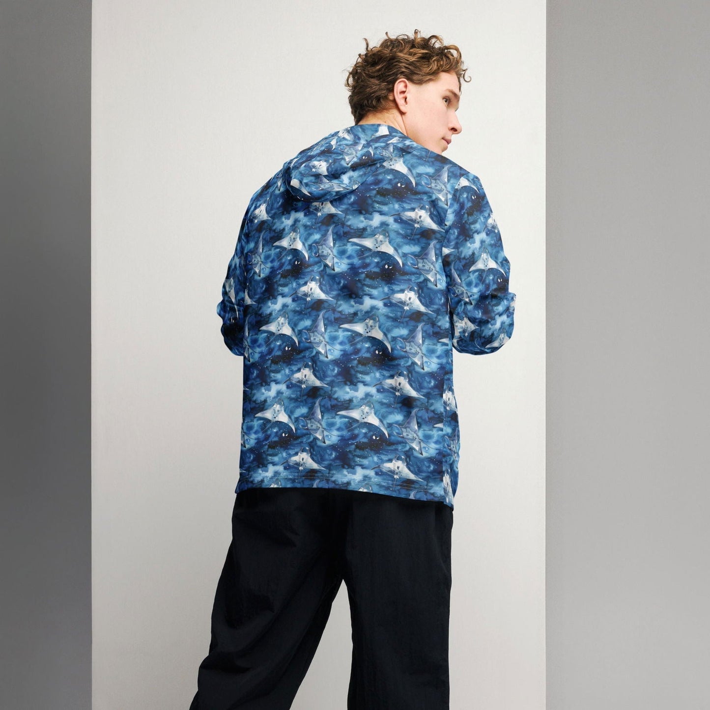 Salinity Swimwear Starry Manta Ray Men’s Windbreaker Windbreaker
