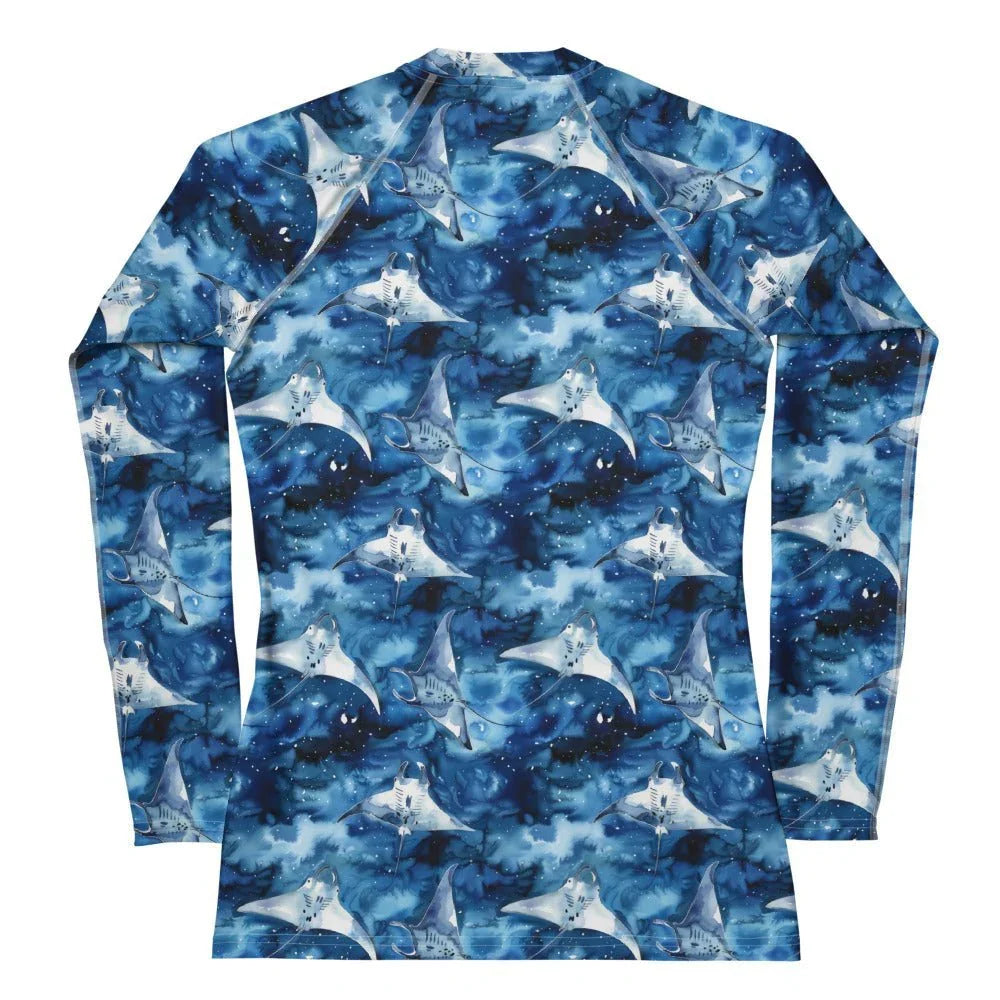 Starry Manta Ray Women's Rash Guard - Salinity Swimwear