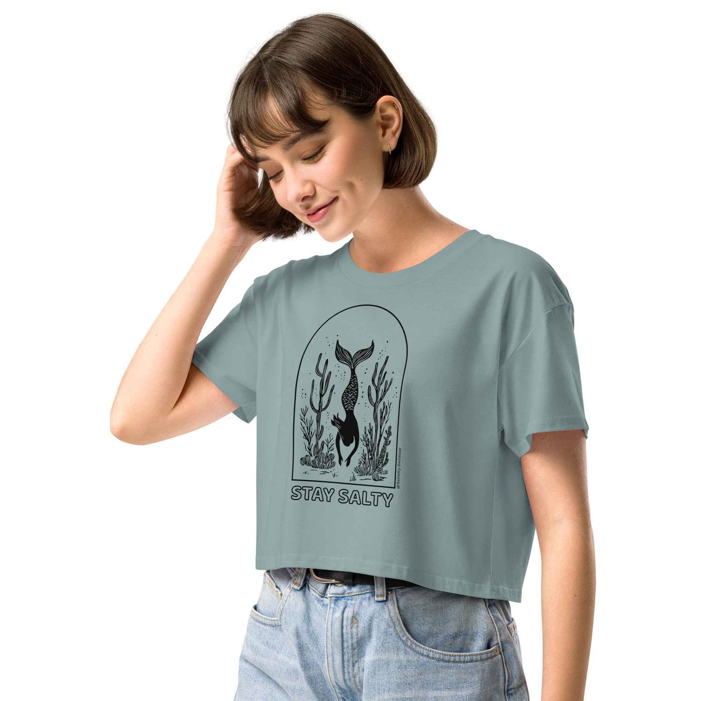 Salinity Swimwear Stay Salty Women’s Crop Top T-Shirt