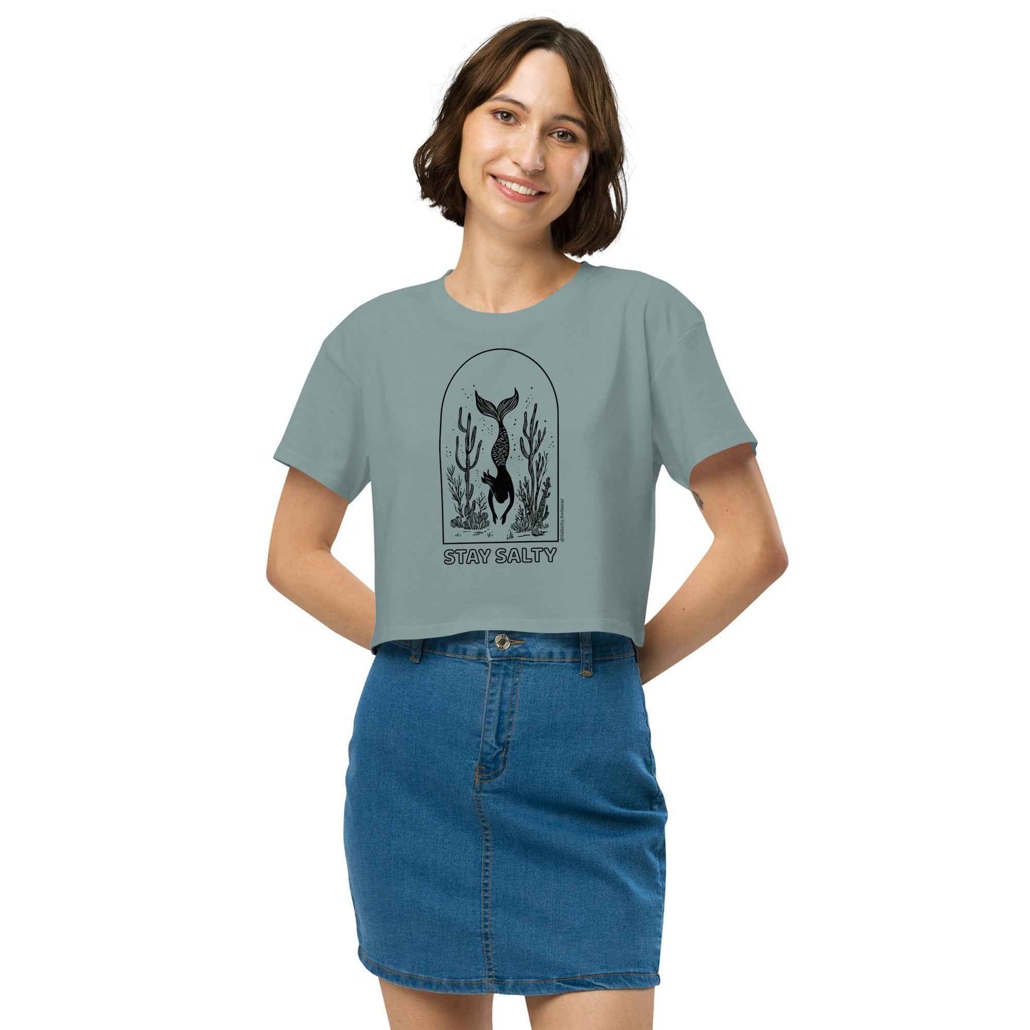 Salinity Swimwear Stay Salty Women’s Crop Top T-Shirt