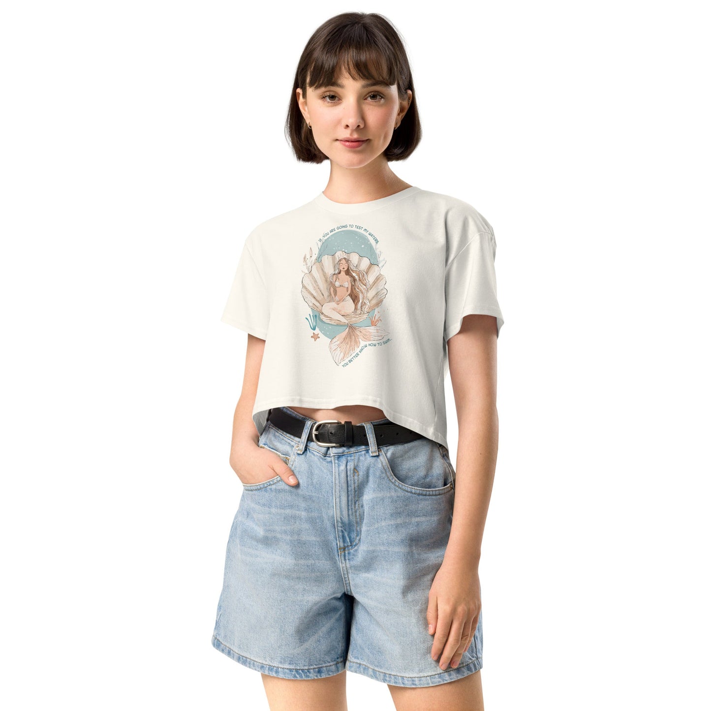 Salinity Swimwear Test My Waters Women’s Crop Top T-Shirt