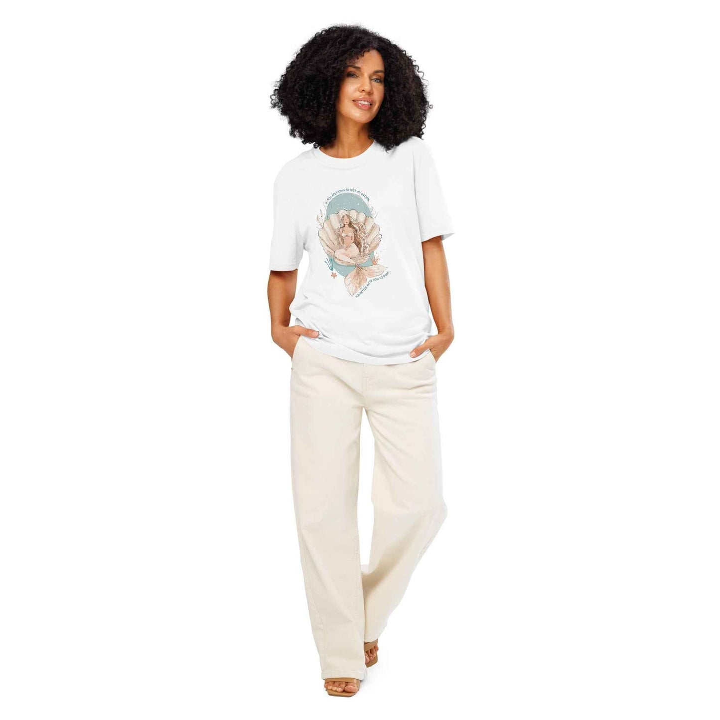 Salinity Swimwear Test My Waters Women’s Organic Cotton T-Shirt T-Shirt