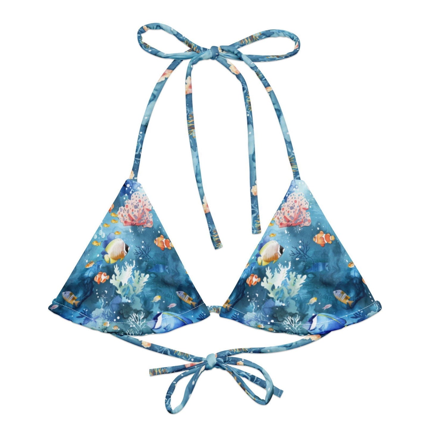 Salinity Swimwear Tropical Reef Fish Eco String Bikini Top Bikini Top