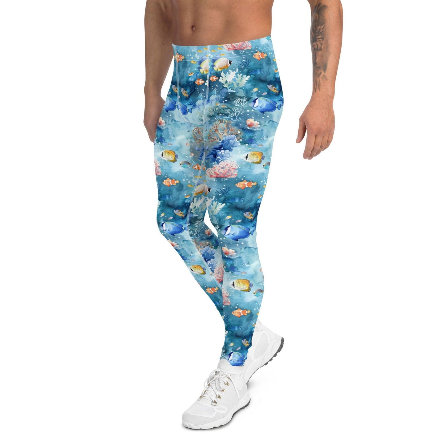 Salinity Swimwear Tropical Reef Fish Men's Swim Leggings Leggings