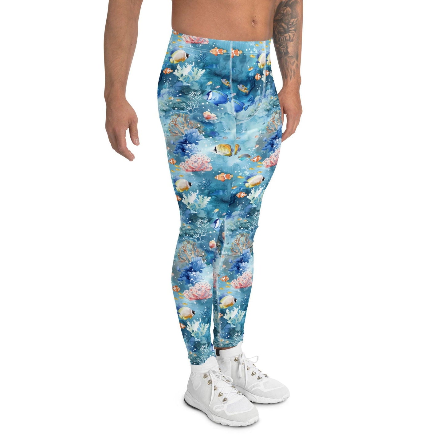Salinity Swimwear Tropical Reef Fish Men's Swim Leggings Leggings