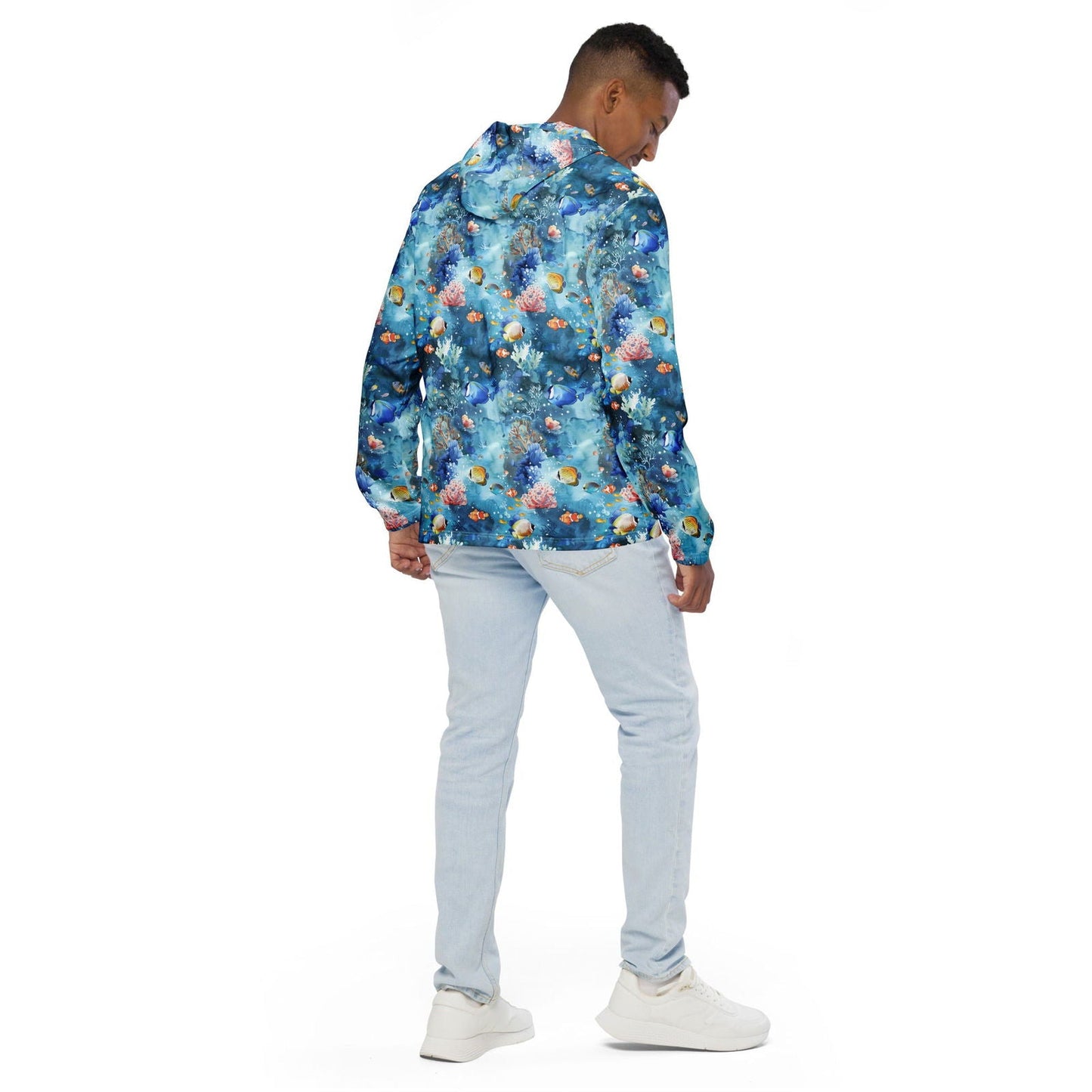 Salinity Swimwear Tropical Reef Fish Men’s windbreaker Windbreaker