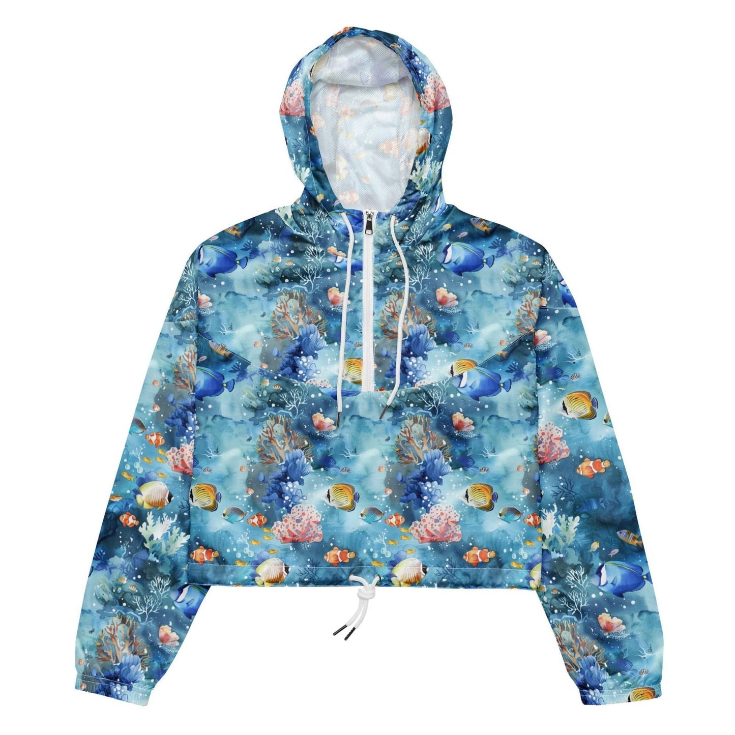 Salinity Swimwear Tropical Reef Fish Women’s cropped Windbreaker Windbreaker
