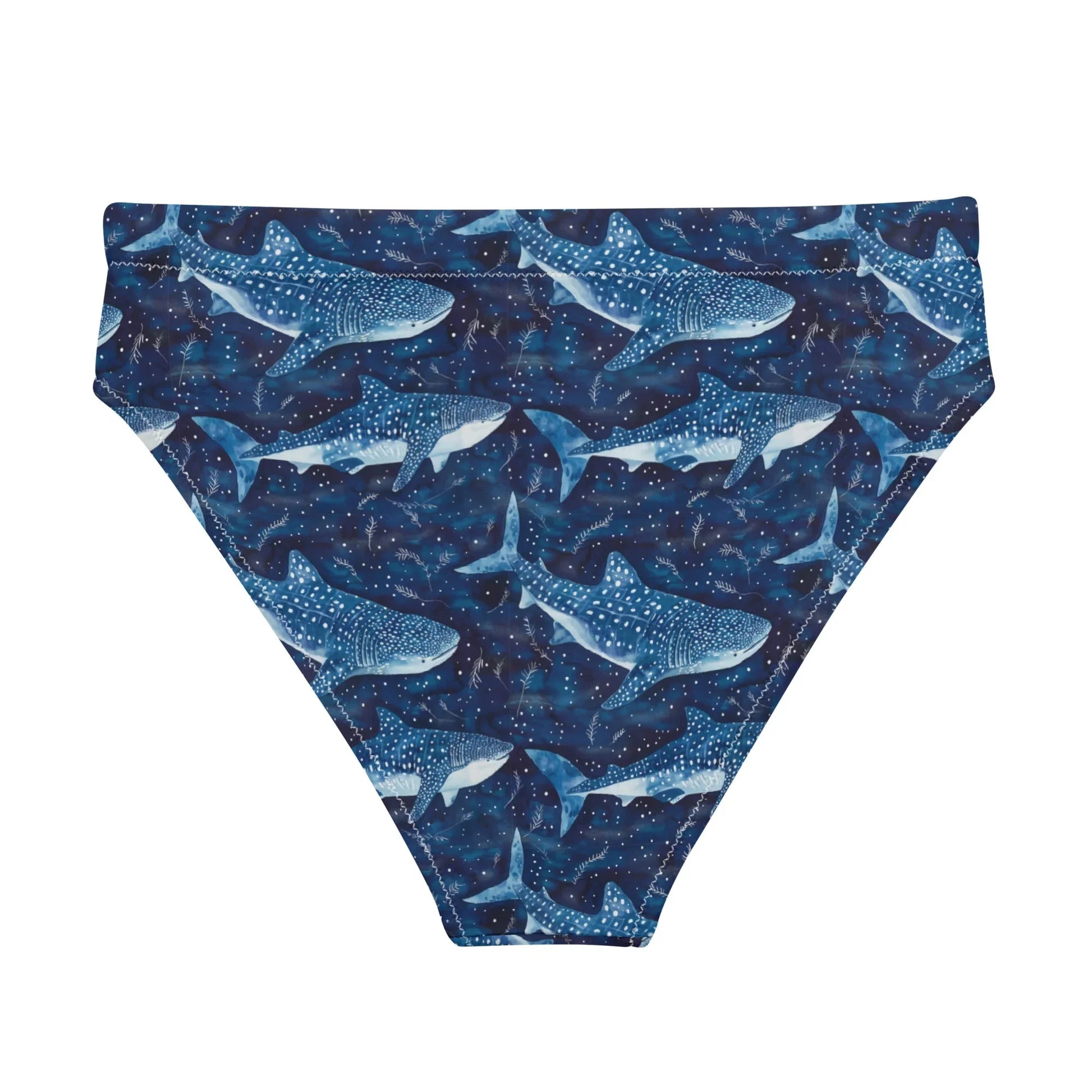 Whale Shark Dream Eco High-Waisted Bikini Bottom - Salinity Swimwear