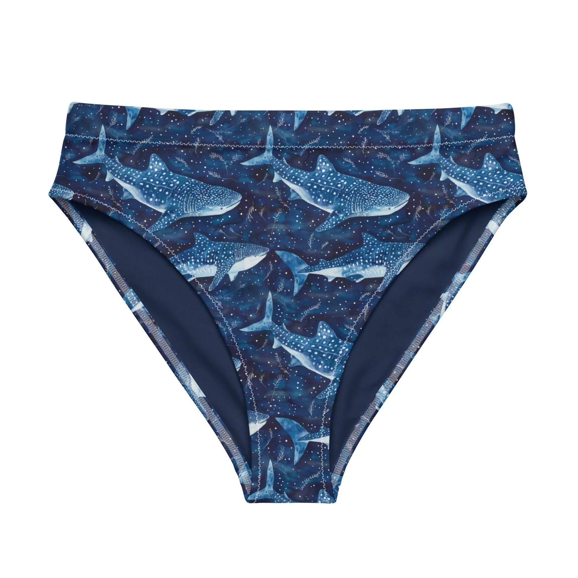 Whale Shark Dream Eco High-Waisted Bikini Bottom - Salinity Swimwear